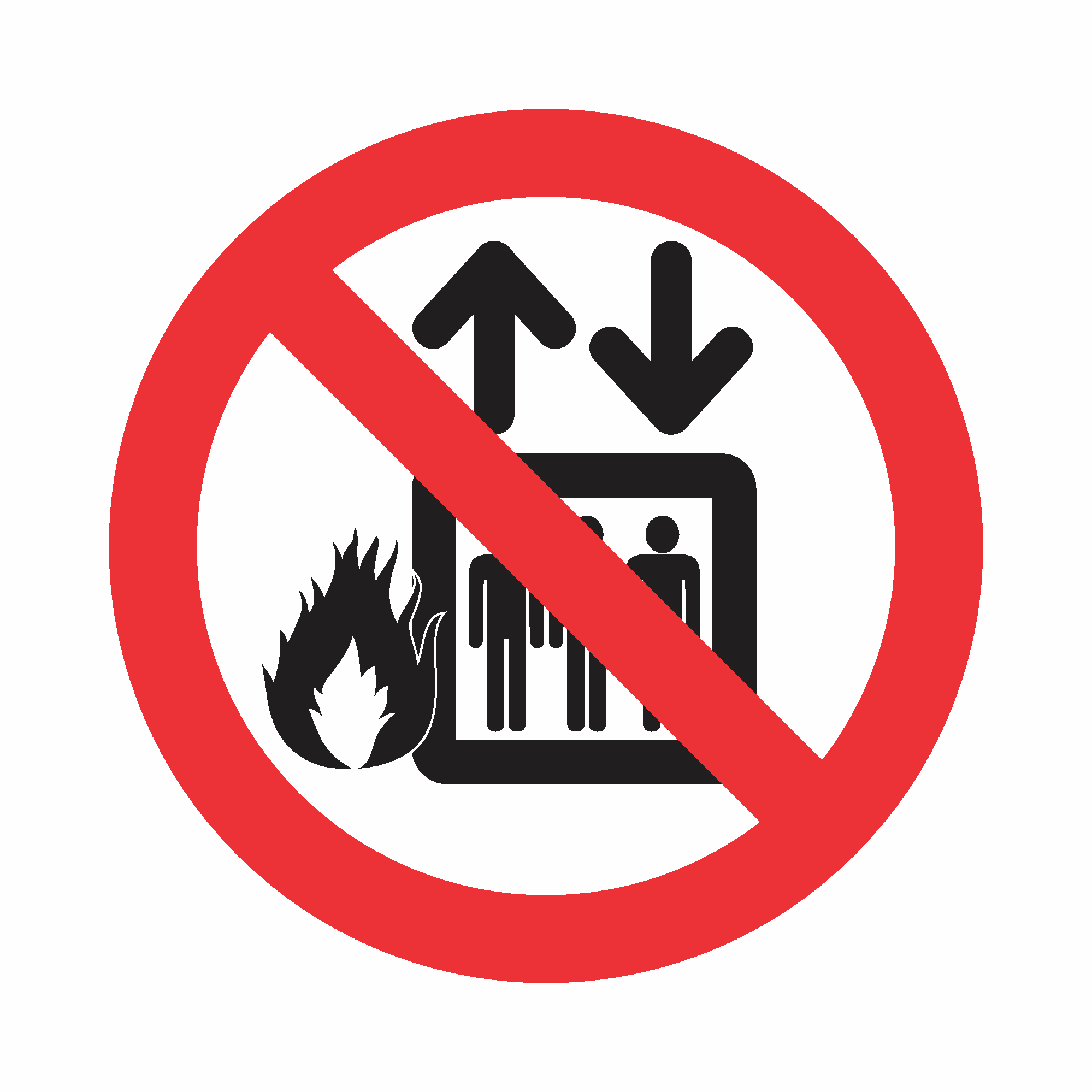 P4 - Proibido utilizar elevador em caso de incêndio